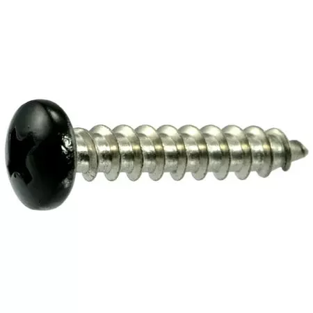 10-x-1-stainless-steel-black-phillips-pan-head-sheet-metal-screws-18-8-grade #10 X 1 Stainless Steel Black Phillips Pan Head Sheet Metal Screws - 18-8 Grade