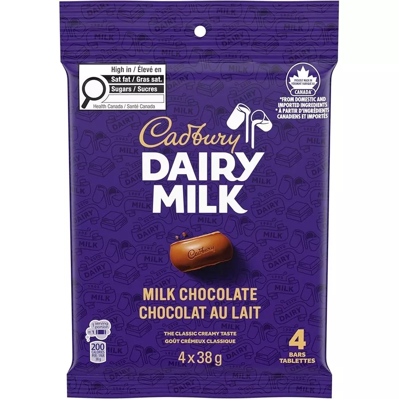cadbury-dairy-milk-milk-chocolate-bar-pack-4-individually-wrapped-chocolate-bars Cadbury Dairy Milk Milk Chocolate Bar Pack of 4 Individually Wrapped Chocolate Bars
