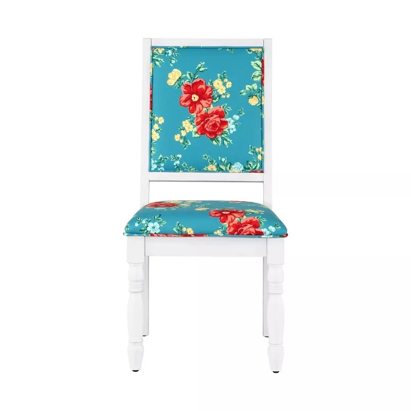 pioneer-womancallie-vintage-floral-dining-chairs-made-with-solid-wood-frame-set- The Pioneer WomanCallie Vintage Floral Dining Chairs Made With Solid Wood Frame, Set of 2, White Finish 764053559396