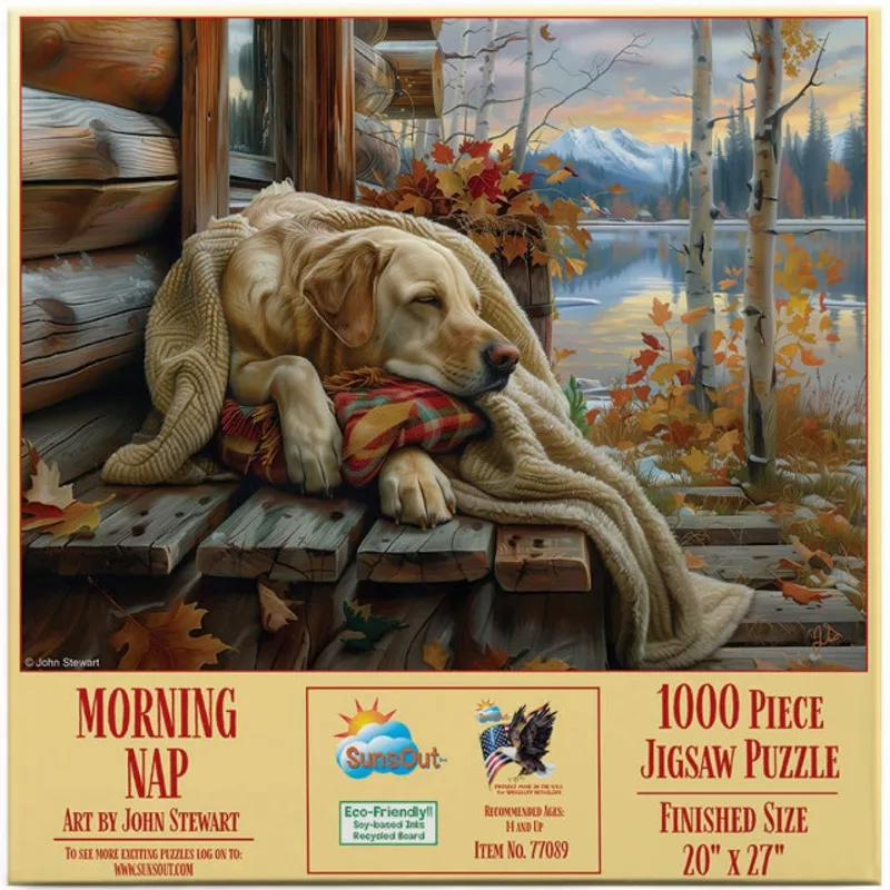 sunsout-1000-piece-jigsaw-puzzle-morning-nap SunsOut 1000 Piece Jigsaw Puzzle, Morning Nap